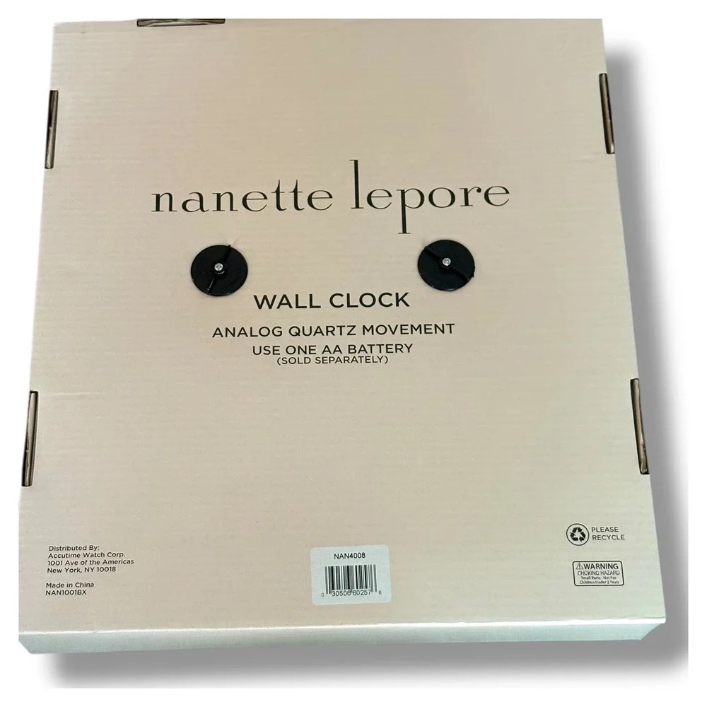 Bronze/Rose Gold‎ Colored 12in Round Nanette Lapore Wall Clock